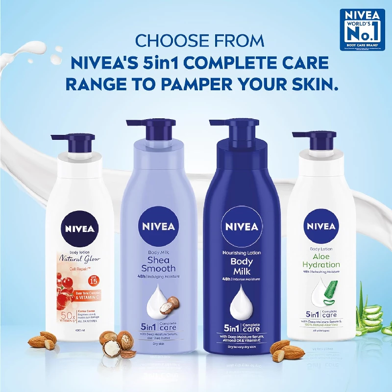 NIVEA Vit E Body Milk Serum - 5 In 1 Complete Care For 48H Nourished & Smooth Skin, 400 ml-5.webp